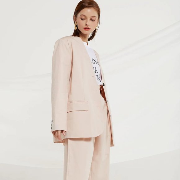 Storets Kaylie Oversized Collarless Blazer - Picture 4 of 16